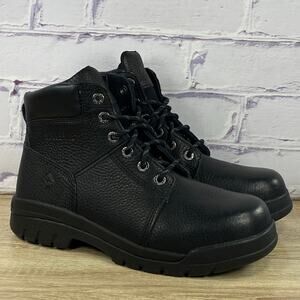 Wolverine Marquette 6" Steel Toe Work Boots Men's 8.5 Extra Wide Black Leather